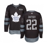 Adidas Toronto Maple Leafs #22 Nikita Zaitsev Authentic Black 1917-2017 100th Anniversary NHL Jersey