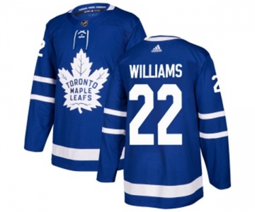 Adidas Toronto Maple Leafs #22 Tiger Williams Premier Royal Blue Home NHL Jersey