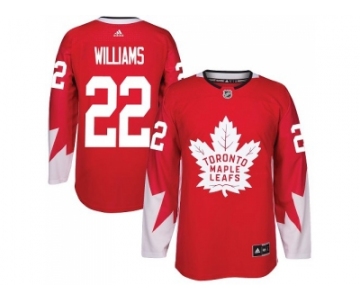 Adidas Toronto Maple Leafs #22 Tiger Williams Red Team Canada Authentic Stitched NHL Jersey