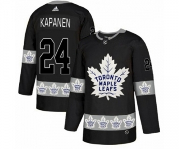 Adidas Toronto Maple Leafs #24 Kasperi Kapanen Authentic Black Team Logo Fashion NHL Jersey