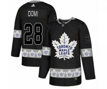 Adidas Toronto Maple Leafs #28 Tie Domi Authentic Black Team Logo Fashion NHL Jersey