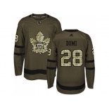 Adidas Toronto Maple Leafs #28 Tie Domi Green Salute to Service Stitched NHL Jersey