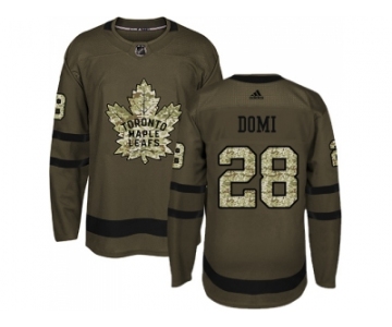 Adidas Toronto Maple Leafs #28 Tie Domi Green Salute to Service Stitched NHL Jersey