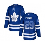 Adidas Toronto Maple Leafs #29 Felix Potvin Authentic Blue Drift Fashion NHL Jersey