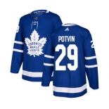 Adidas Toronto Maple Leafs #29 Felix Potvin Authentic Royal Blue Home NHL Jersey