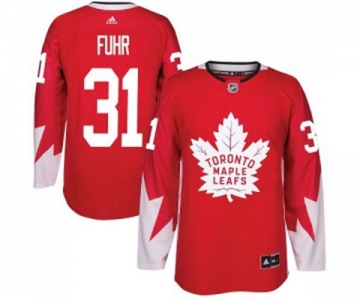 Adidas Toronto Maple Leafs #31 Grant Fuhr Authentic Red Alternate NHL Jersey