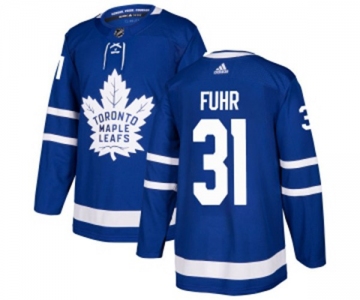 Adidas Toronto Maple Leafs #31 Grant Fuhr Authentic Royal Blue Home NHL Jersey