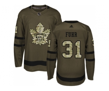 Adidas Toronto Maple Leafs #31 Grant Fuhr Green Salute to Service Stitched NHL Jersey