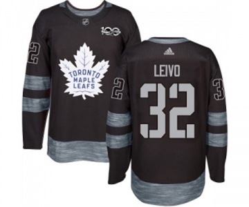 Adidas Toronto Maple Leafs #32 Josh Leivo Authentic Black 1917-2017 100th Anniversary NHL Jersey