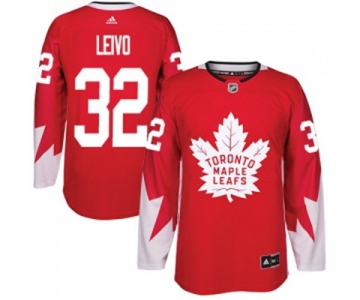 Adidas Toronto Maple Leafs #32 Josh Leivo Authentic Red Alternate NHL Jersey