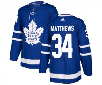 Adidas Toronto Maple Leafs #34 Auston Matthews Authentic Royal Blue Home NHL Jersey