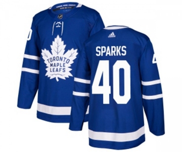 Adidas Toronto Maple Leafs #40 Garret Sparks Authentic Royal Blue Home NHL Jersey