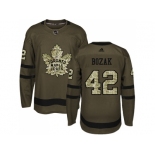 Adidas Toronto Maple Leafs #42 Tyler Bozak Green Salute to Service Stitched NHL Jersey