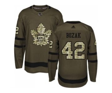 Adidas Toronto Maple Leafs #42 Tyler Bozak Green Salute to Service Stitched NHL Jersey