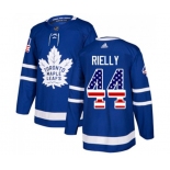 Adidas Toronto Maple Leafs #44 Morgan Rielly Authentic Royal Blue USA Flag Fashion NHL Jersey