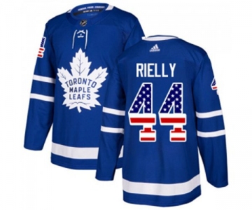 Adidas Toronto Maple Leafs #44 Morgan Rielly Authentic Royal Blue USA Flag Fashion NHL Jersey