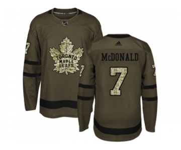 Adidas Toronto Maple Leafs #7 Lanny McDonald Green Salute to Service Stitched NHL Jersey