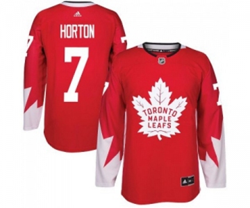 Adidas Toronto Maple Leafs #7 Tim Horton Authentic Red Alternate NHL Jersey