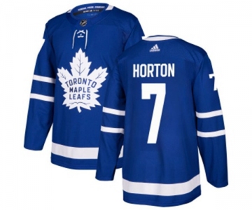 Adidas Toronto Maple Leafs #7 Tim Horton Authentic Royal Blue Home NHL Jersey