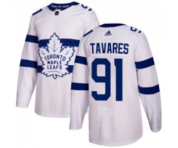 Adidas Toronto Maple Leafs #91 John Tavares Authentic White 2018 Stadium Series NHL Jersey