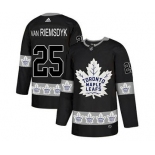 Maple Leafs #25 James Van Riemsdyk Black Team Logo Fashion Stitched Hockey Jersey