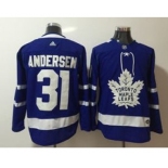 Maple Leafs #31 Frederik Andersen Blue Home Stitched Hockey Jersey