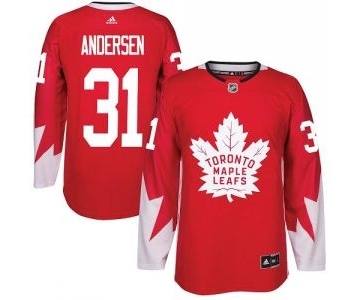 Maple Leafs #31 Frederik Andersen Red Team Canada Stitched Hockey Jersey