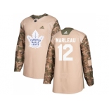 Men Adidas Toronto Maple Leafs #12 Patrick Marleau Camo Authentic 2017 Veterans Day Stitched NHL Jersey