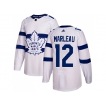 Men Adidas Toronto Maple Leafs #12 Patrick Marleau White Authentic 2018 Stadium Series Stitched NHL Jersey