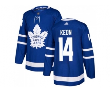 Men Adidas Toronto Maple Leafs #14 Dave Keon Blue Home Authentic Stitched NHL Jersey