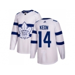 Men Adidas Toronto Maple Leafs #14 Dave Keon White Authentic 2018 Stadium Series Stitched NHL Jersey