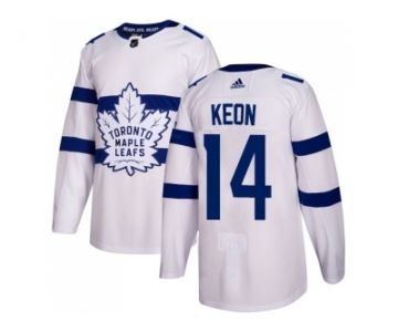 Men Adidas Toronto Maple Leafs #14 Dave Keon White Authentic 2018 Stadium Series Stitched NHL Jersey