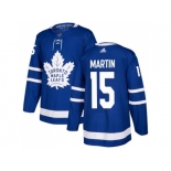 Men Adidas Toronto Maple Leafs #15 Matt Martin Blue Home Authentic Stitched NHL Jersey