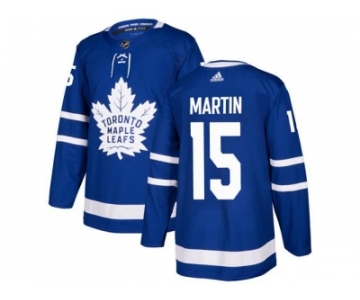 Men Adidas Toronto Maple Leafs #15 Matt Martin Blue Home Authentic Stitched NHL Jersey