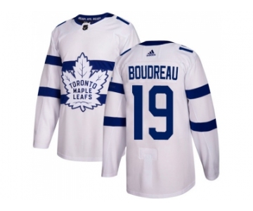 Men Adidas Toronto Maple Leafs #19 Bruce Boudreau White Authentic 2018 Stadium Series Stitched NHL Jersey