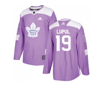 Men Adidas Toronto Maple Leafs #19 Joffrey Lupul Purple Authentic Fights Cancer Stitched NHL Jersey