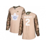 Men Adidas Toronto Maple Leafs #2 Ron Hainsey Camo Authentic 2017 Veterans Day Stitched NHL Jersey