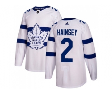 Men Adidas Toronto Maple Leafs #2 Ron Hainsey White Authentic 2018 Stadium Series Stitched NHL Jersey