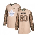 Men Adidas Toronto Maple Leafs #20 Dominic Moore Authentic Camo Veterans Day Practice NHL Jersey