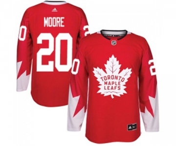 Men Adidas Toronto Maple Leafs #20 Dominic Moore Authentic Red Alternate NHL Jersey