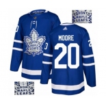 Men Adidas Toronto Maple Leafs #20 Dominic Moore Authentic Royal Blue Fashion Gold NHL Jersey