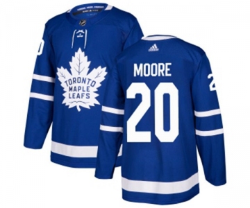 Men Adidas Toronto Maple Leafs #20 Dominic Moore Authentic Royal Blue Home NHL Jersey