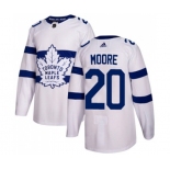 Men Adidas Toronto Maple Leafs #20 Dominic Moore Authentic White 2018 Stadium Series NHL Jersey