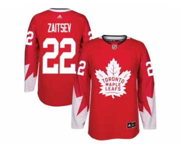 Men Adidas Toronto Maple Leafs #22 Nikita Zaitsev Red Team Canada Authentic Stitched NHL Jersey