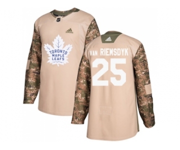 Men Adidas Toronto Maple Leafs #25 James Van Riemsdyk Camo Authentic 2017 Veterans Day Stitched NHL Jersey