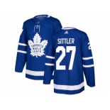 Men Adidas Toronto Maple Leafs #27 Darryl Sittler Blue Home Authentic Stitched NHL Jersey