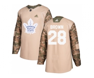 Men Adidas Toronto Maple Leafs #28 Connor Brown Camo Authentic 2017 Veterans Day Stitched NHL Jersey