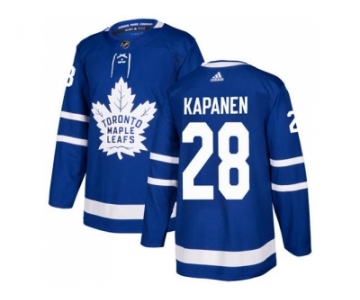 Men Adidas Toronto Maple Leafs #28 Kasperi Kapanen Blue Home Authentic Stitched NHL Jersey