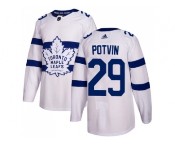 Men Adidas Toronto Maple Leafs #29 Felix Potvin White Authentic 2018 Stadium Series Stitched NHL Jersey