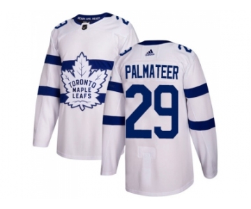 Men Adidas Toronto Maple Leafs #29 Mike Palmateer White Authentic 2018 Stadium Series Stitched NHL Jersey